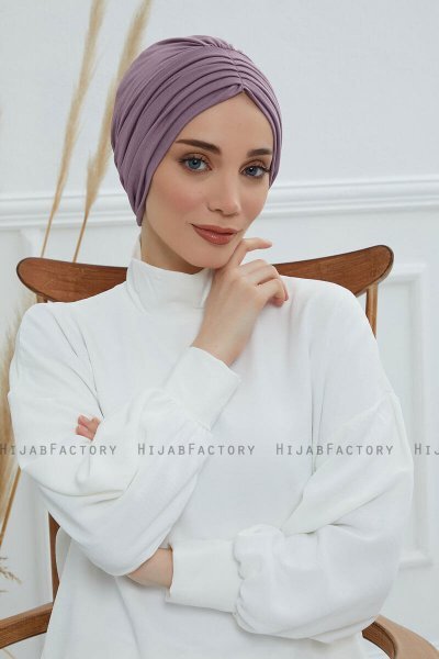 Wilma - Lilac Katoen Turban