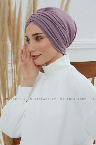 Wilma - Lilac Katoen Turban
