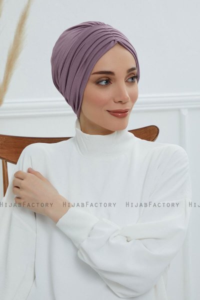 Wilma - Lilac Katoen Turban