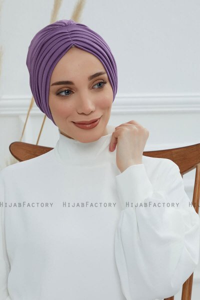 Wilma - Violet Katoen Turban