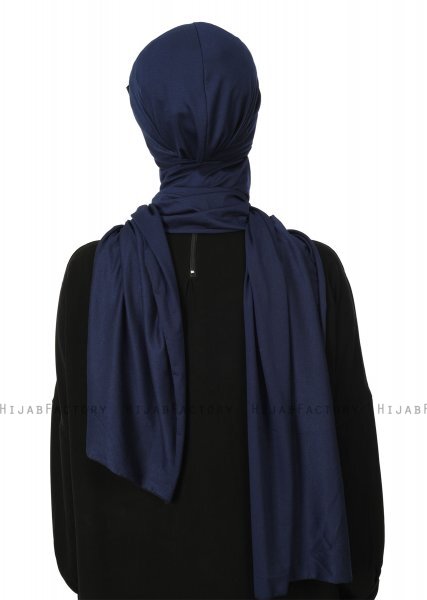 Bianca - Marineblauw Katoen Turban