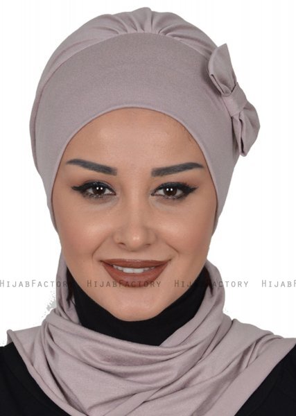 Bianca - Taupe Katoen Turban