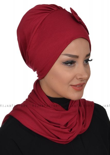 Bianca - Bordeaux Katoen Turban