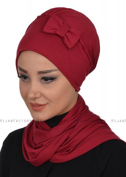 Bianca - Bordeaux Katoen Turban