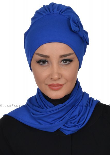 Bianca - Blauw Katoen Turban