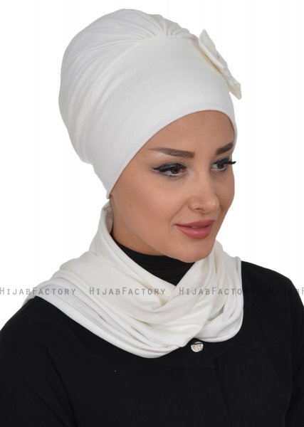 Bianca - Creme Katoen Turban