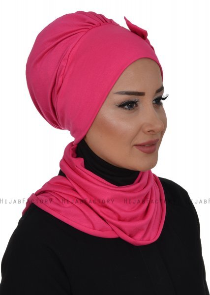 Bianca - Fuchsia Katoen Turban