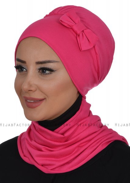 Bianca - Fuchsia Katoen Turban