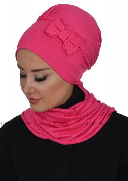 Bianca - Fuchsia Katoen Turban