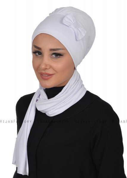 Bianca - Wit Katoen Turban
