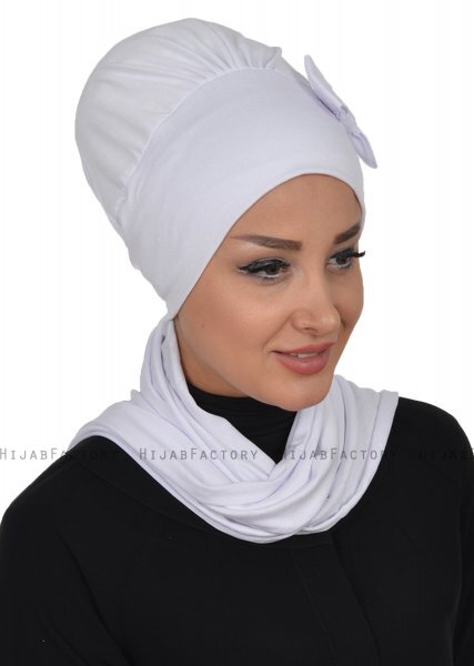 Bianca - Wit Katoen Turban
