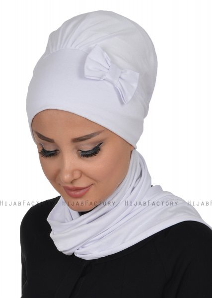 Bianca - Wit Katoen Turban