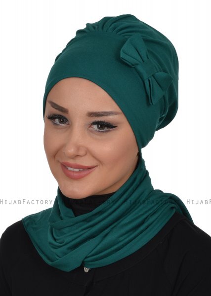 Bianca - Donkergroen Katoen Turban