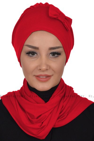 Bianca - Rood Katoen Turban