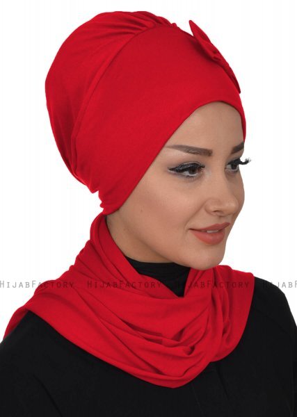 Bianca - Rood Katoen Turban