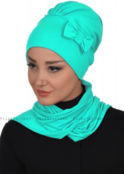 Bianca - Turkoois Katoen Turban