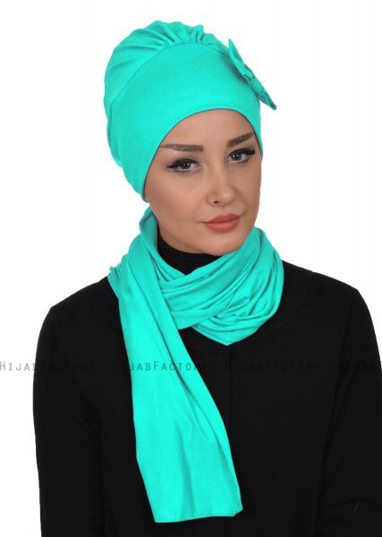 Bianca - Turkoois Katoen Turban