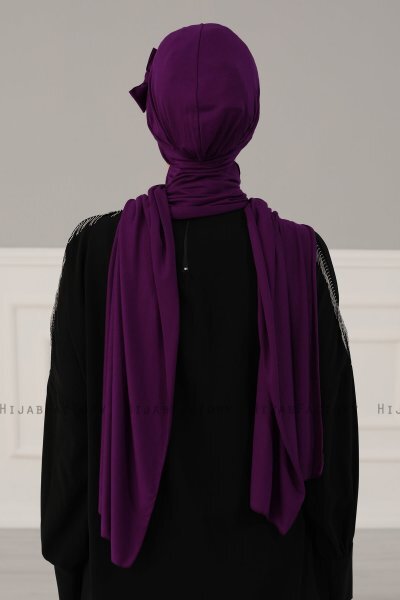 Bianca - Purper Katoen Turban
