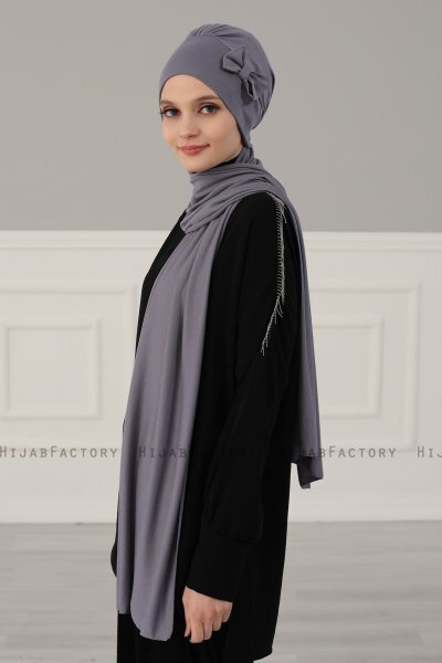 Bianca - Grijs Katoen Turban