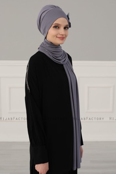 Bianca - Grijs Katoen Turban