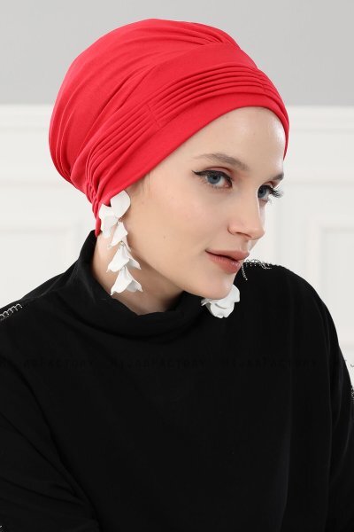 Linda - Rood Katoen Turban - Ayse Turban