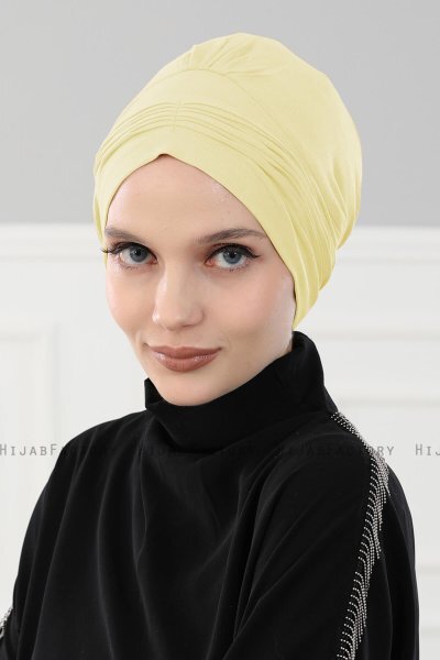 Linda - Geel Katoen Turban - Ayse Turban