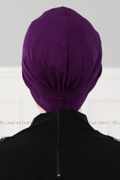 Linda - Purper Katoen Turban - Ayse Turban