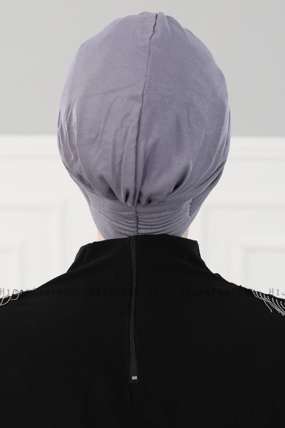 Linda - Grijs Katoen Turban - Ayse Turban