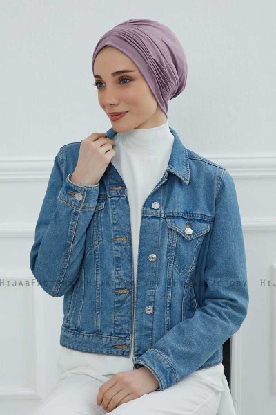 Linda - Lilac Katoen Turban