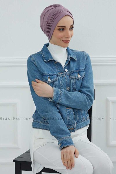 Linda - Lilac Katoen Turban