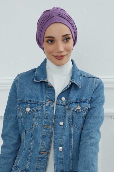 Linda - Violet Katoen Turban