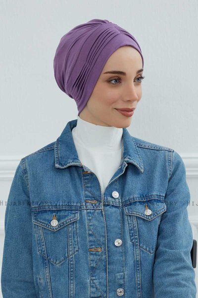 Linda - Violet Katoen Turban