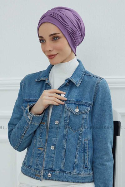 Linda - Violet Katoen Turban
