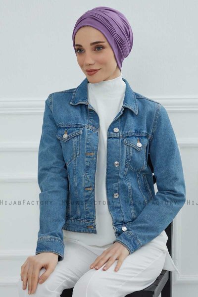 Linda - Violet Katoen Turban