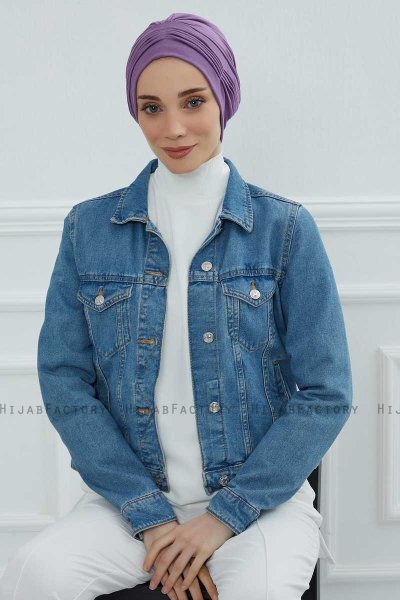 Linda - Violet Katoen Turban
