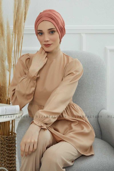 Linda - Zalm Katoen Turban