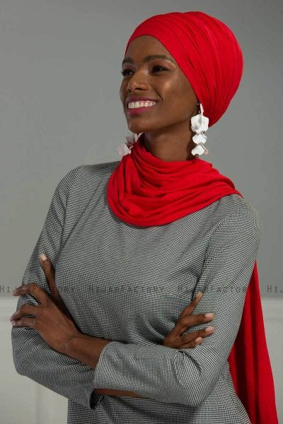Rebecca - Rood Katoen Turban - Ayse Turban