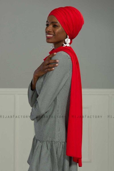 Rebecca - Rood Katoen Turban - Ayse Turban
