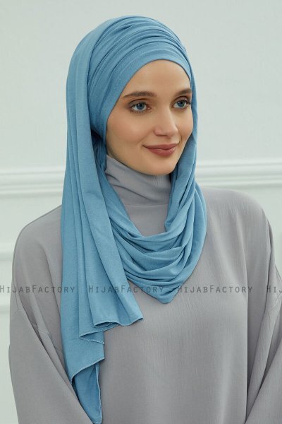 Rebecca - Sky Blue Katoen Turban