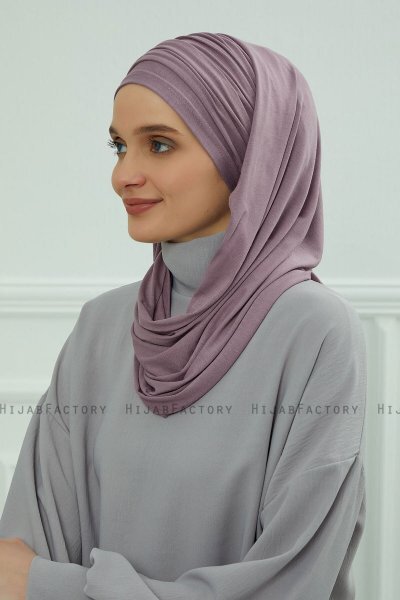 Rebecca - Lilac Katoen Turban
