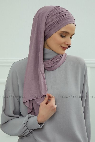 Rebecca - Lilac Katoen Turban