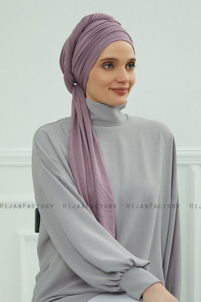 Rebecca - Lilac Katoen Turban