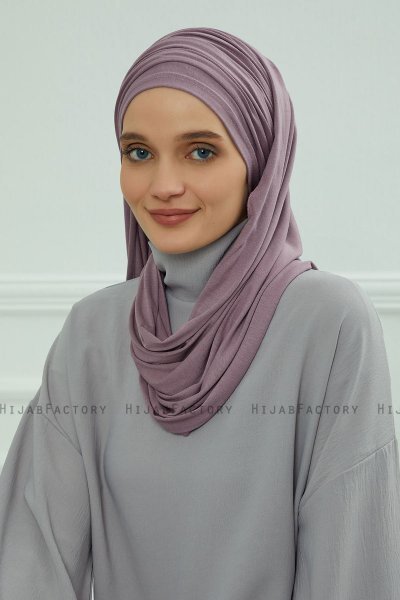 Rebecca - Lilac Katoen Turban