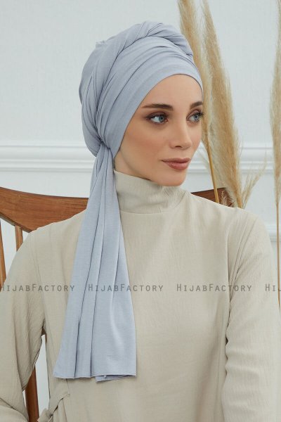 Rebecca - Lichtgrijs Katoen Turban