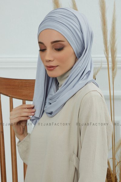 Rebecca - Lichtgrijs Katoen Turban