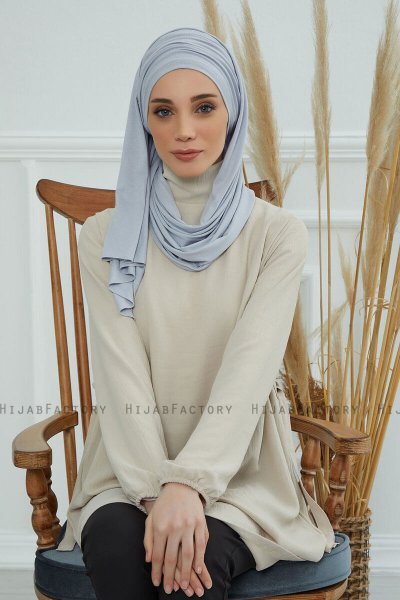 Rebecca - Lichtgrijs Katoen Turban