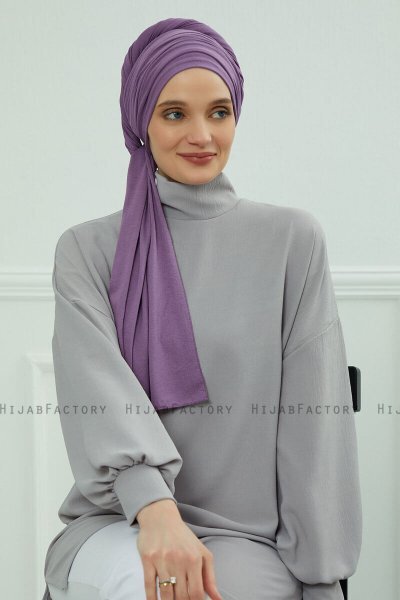 Rebecca - Violet Katoen Turban