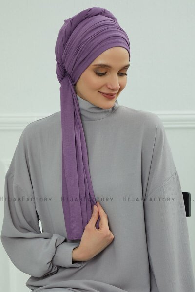 Rebecca - Violet Katoen Turban