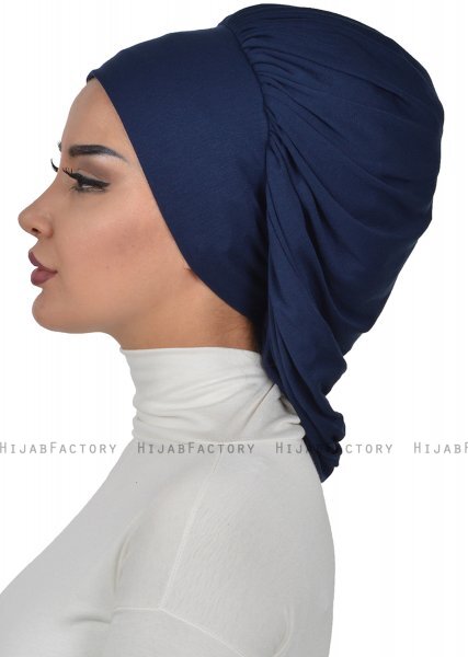 Isabella - Marineblauw Katoen Turban - Ayse Turban