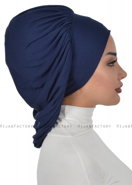 Isabella - Marineblauw Katoen Turban - Ayse Turban